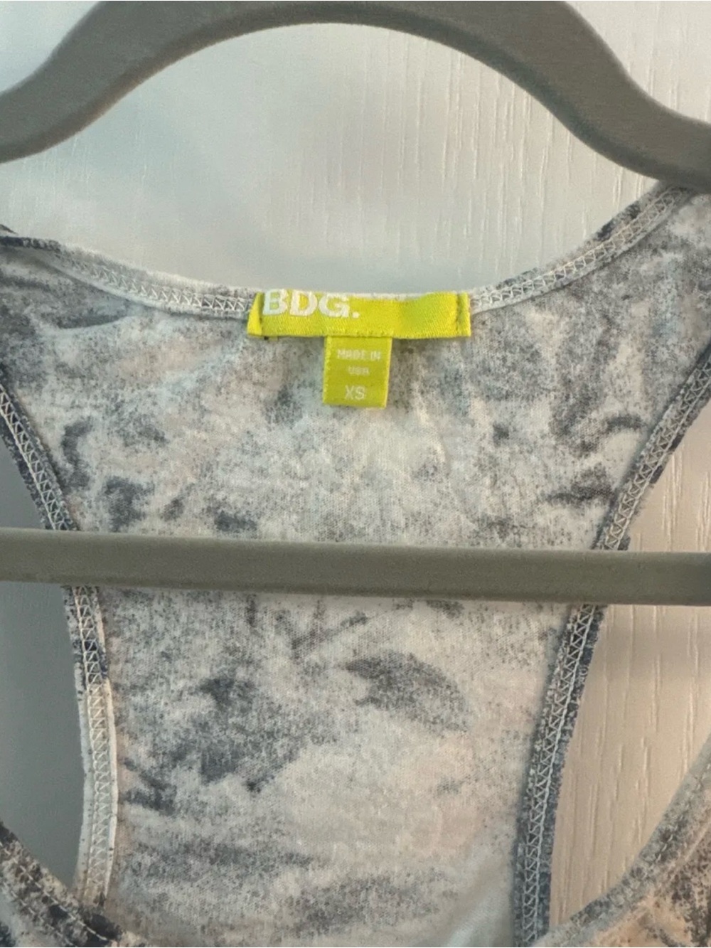 BDG Marble-Print Tank in Gray